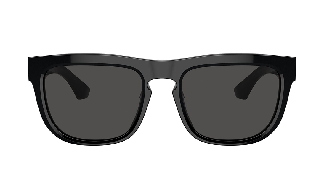 Image 1 of Black Wayfarer Sunglasses for Men from Burberry Available at Titan Eye+
