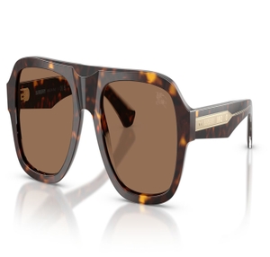 Image 2 of Brown Aviator Sunglasses for Men from Burberry Available at Titan Eye+