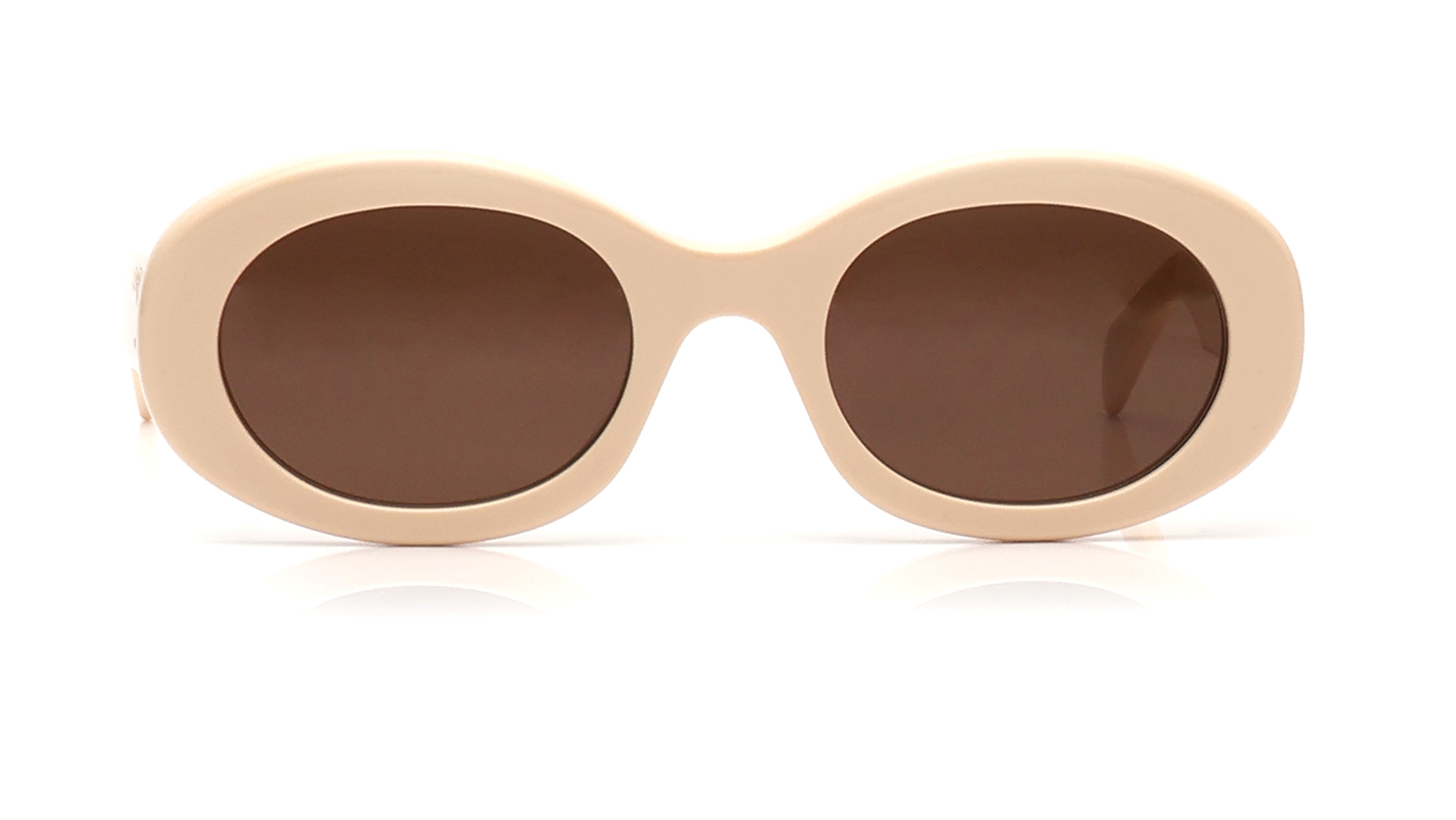 Image 1 of Brown Oval Sunglasses for Women from Celine Available at Titan Eye+