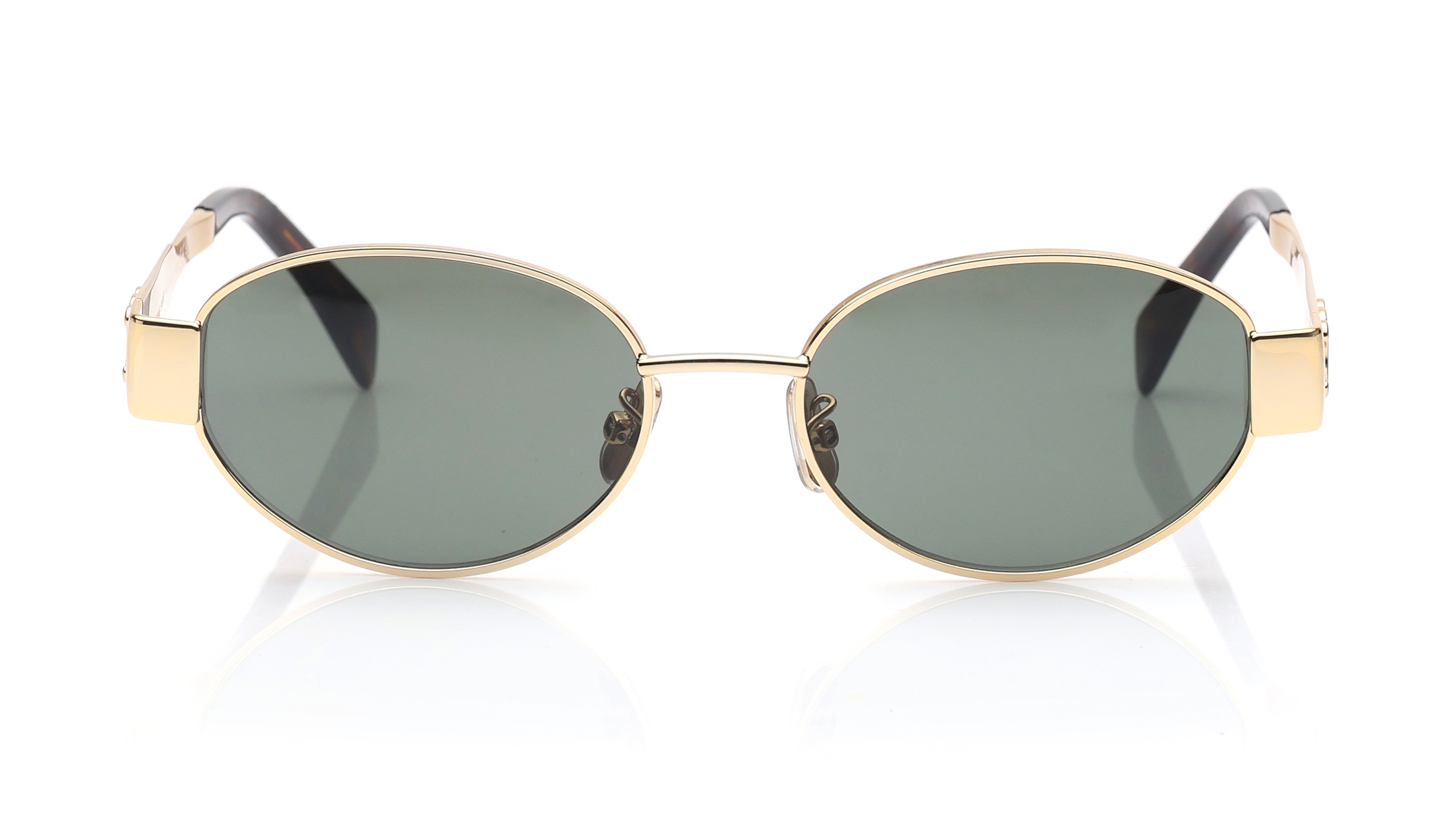 Image 1 of Green Round Sunglasses for WOMEN from Celine Available at Titan Eye+