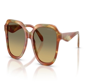 Image 2 of Green Square Sunglasses for Women from Coach Available at Titan Eye+
