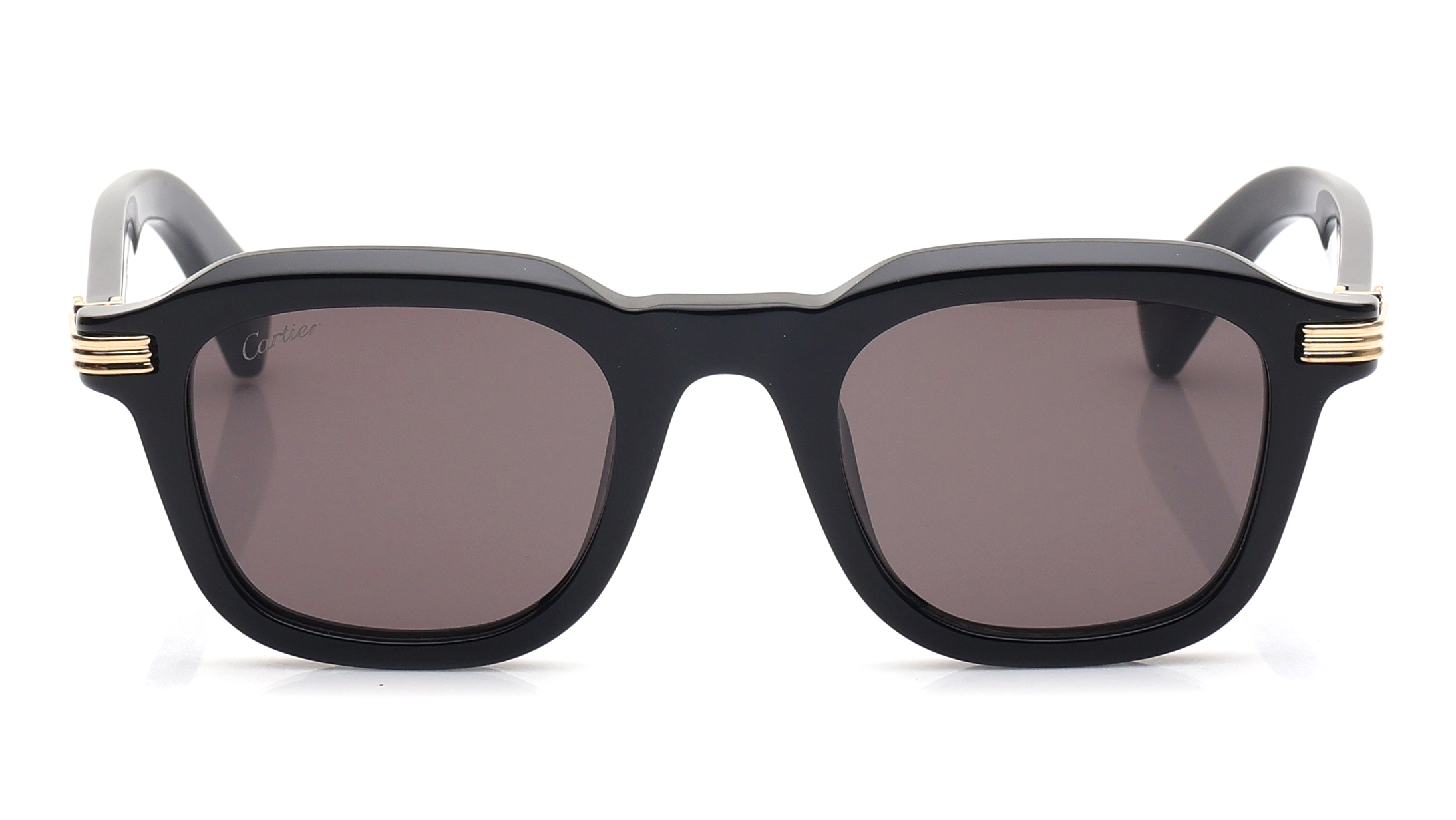 Image 1 of Grey Rectangle Sunglasses for Men from Cartier Available at Titan Eye+
