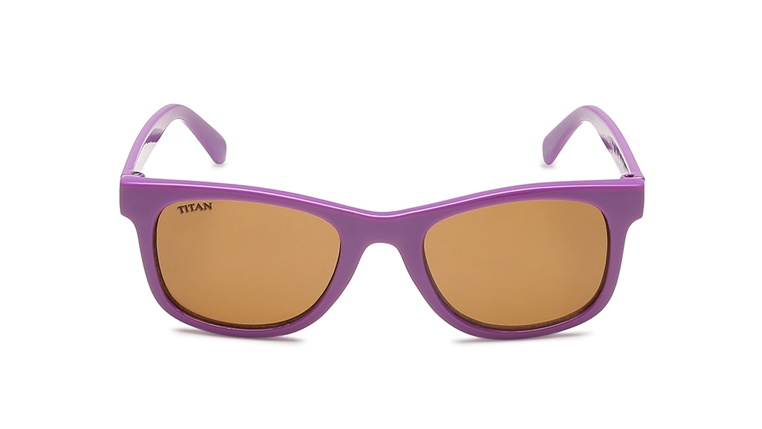 Image 1 of Brown Wayfarer Sunglasses for Kids from Dash Available at Titan Eye+