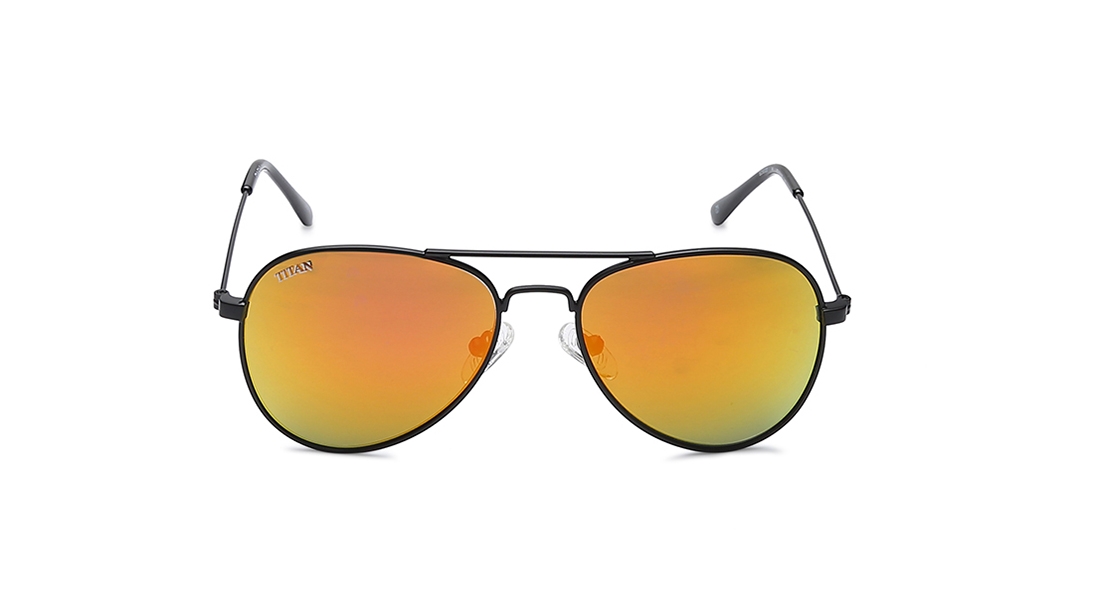 Image 1 of Orange Aviator Sunglasses for Kids from Dash Available at Titan Eye+