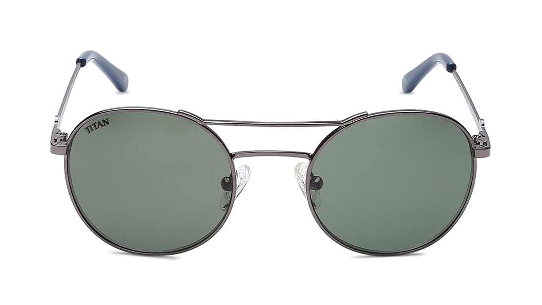 Image 1 of Green Round Sunglasses for Kids from Dash Available at Titan Eye+