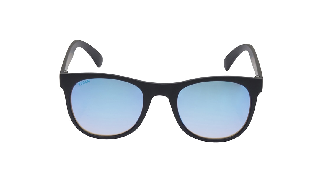 Image 1 of Blue Wayfarer Sunglasses for Kids from Dash Available at Titan Eye+