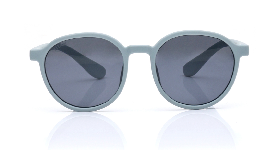 Image 1 of Grey Round Polarized Sunglasses for Kids from Dash Available at Titan Eye+