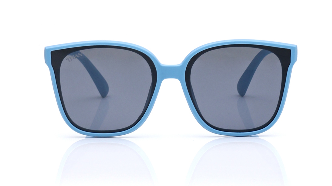 Image 1 of Black Square Polarized Sunglasses for Kids from Dash Available at Titan Eye+