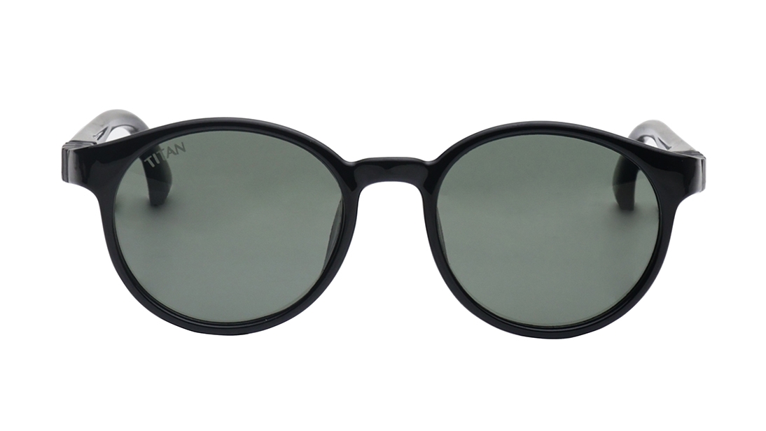 Image 1 of Green Round Polarized Sunglasses for Kids from Dash Available at Titan Eye+