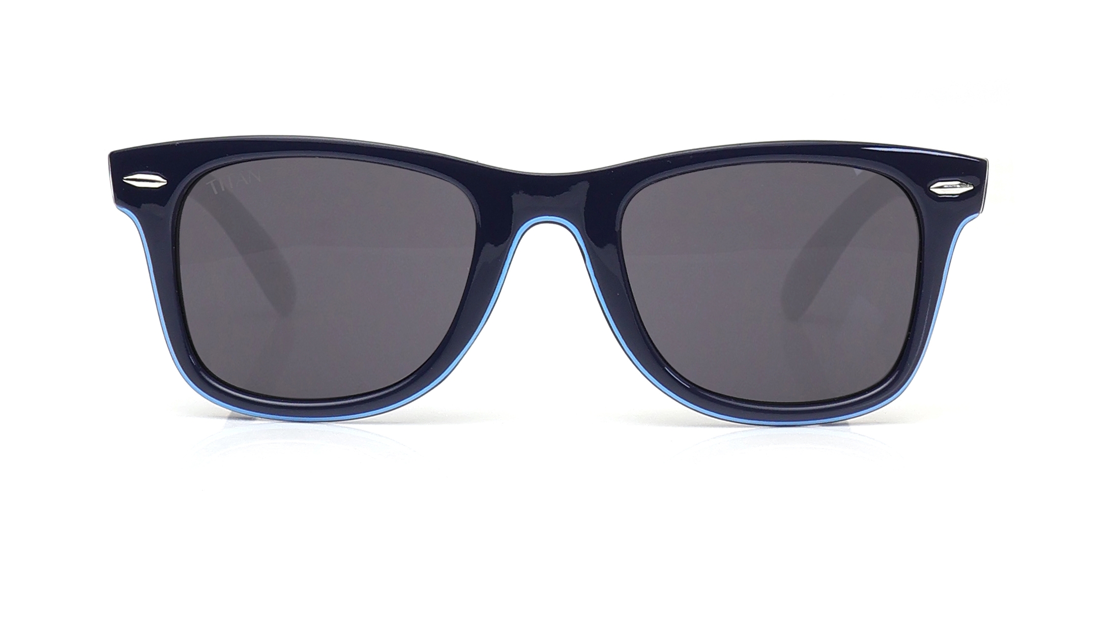 Image 1 of Smoke Wayfarer Sunglasses for Boys from Dash Available at Titan Eye+
