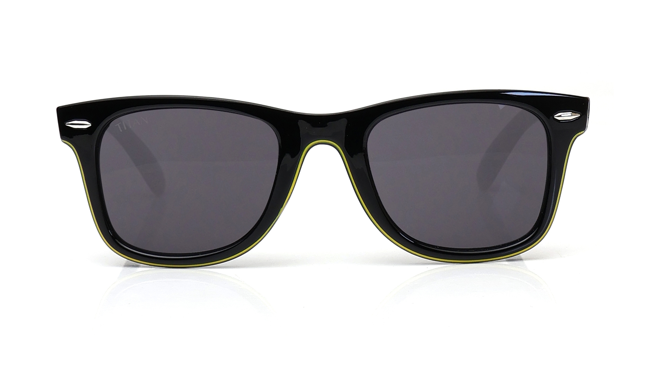 Image 1 of Smoke Wayfarer Sunglasses for Boys from Dash Available at Titan Eye+