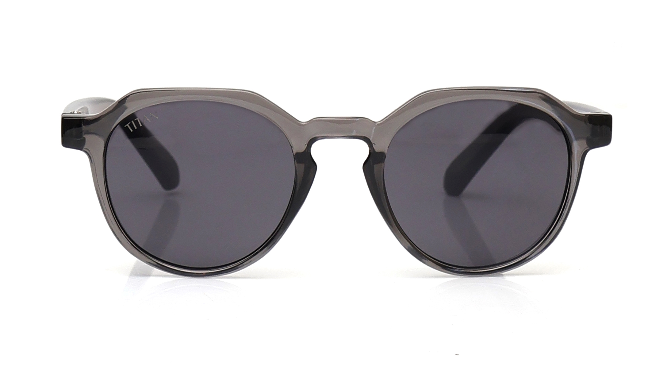 Image 1 of Smoke Geometric Sunglasses for Kids from Dash Available at Titan Eye+