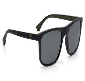 Image 2 of Black Square Sunglasses for Men from Emporio Armani Available at Titan Eye+