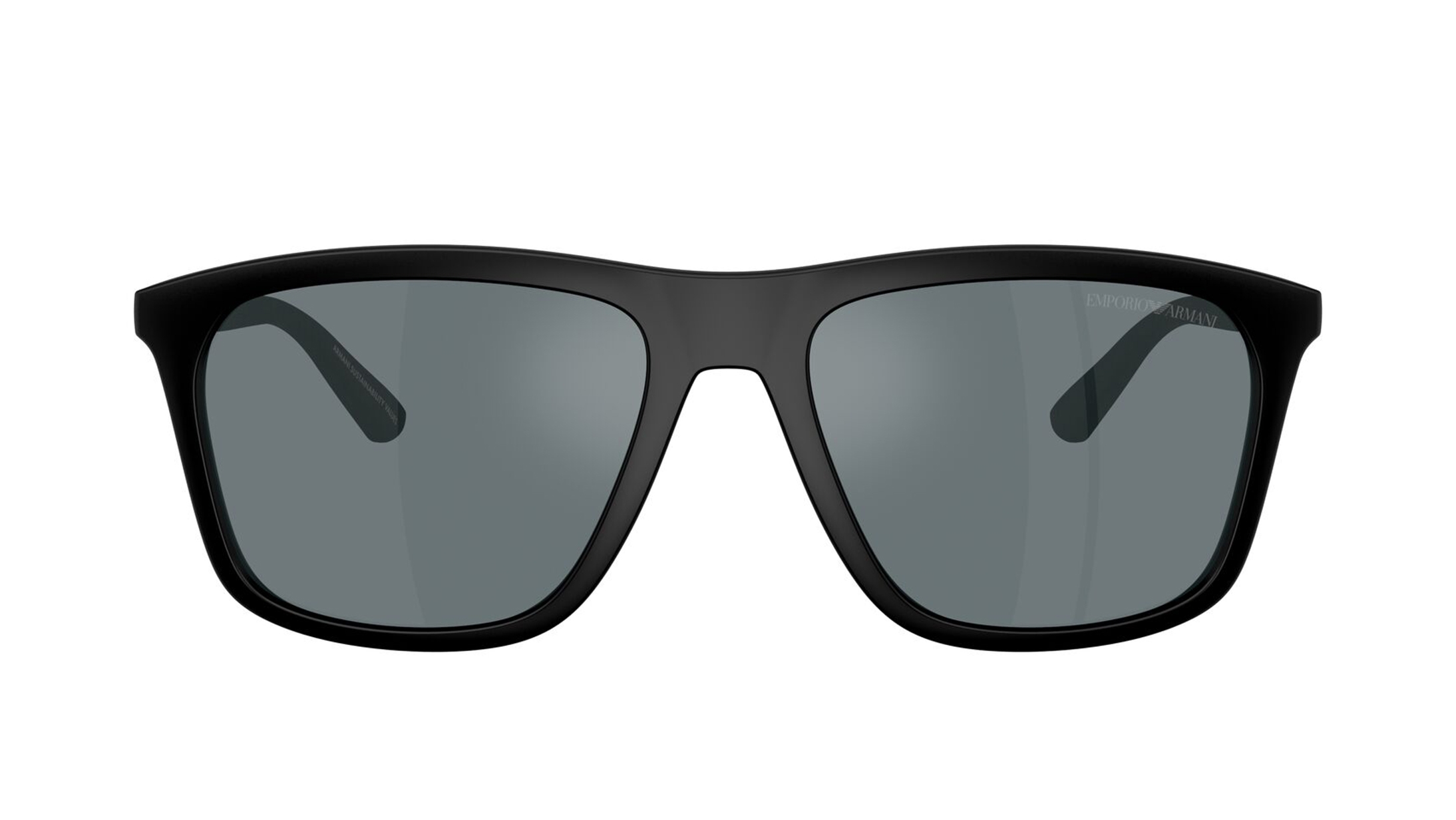 Image 1 of Black Square Sunglasses for Men from Emporio Armani Available at Titan Eye+