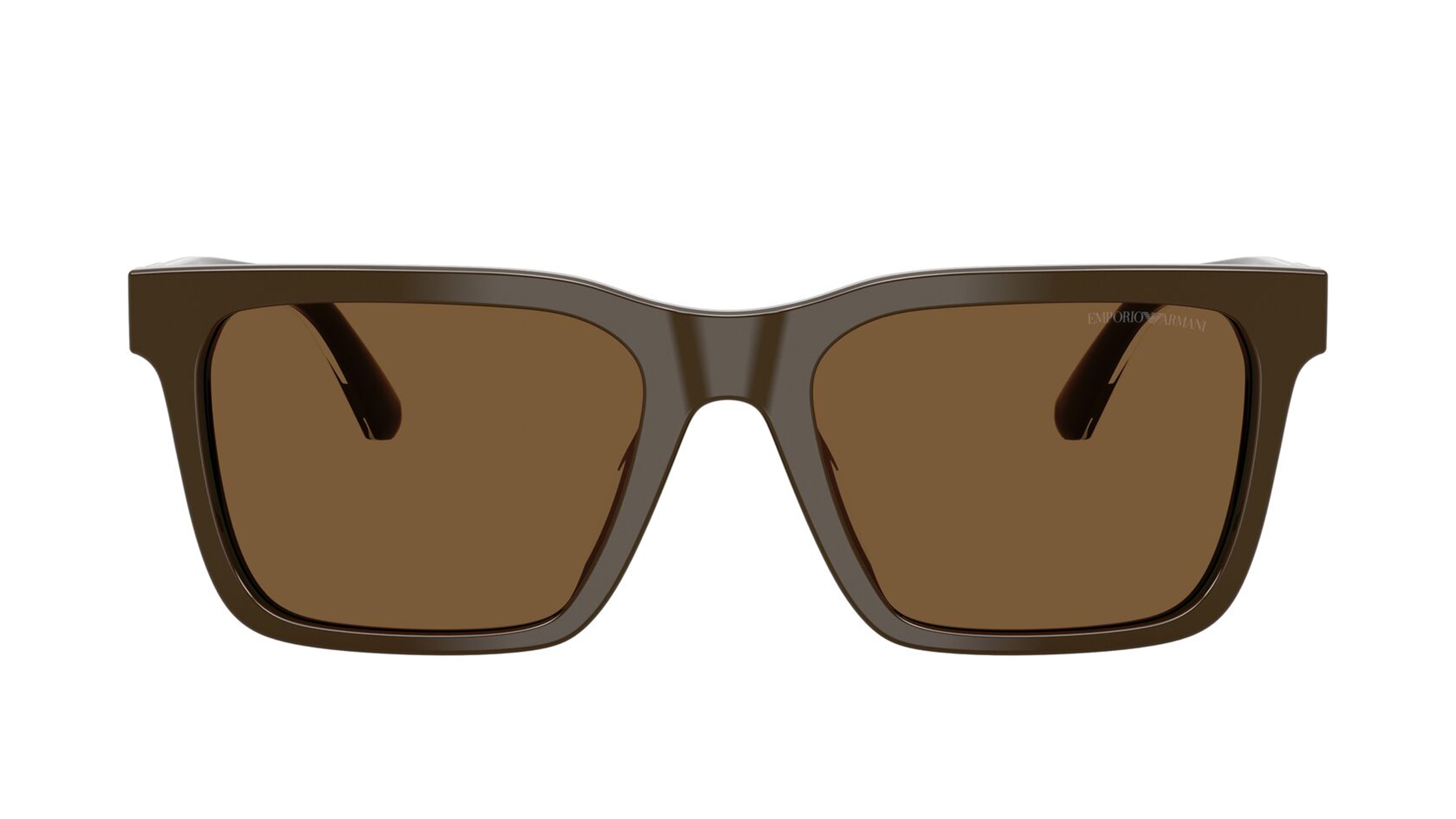 Image 1 of Brown Square Sunglasses for Men from Emporio Armani Available at Titan Eye+
