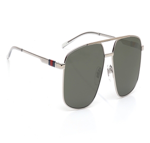 Image 2 of Grey Navigator Sunglasses for Men from Gucci Available at Titan Eye+