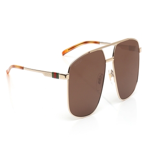 Image 2 of Brown Navigator Sunglasses for Men from Gucci Available at Titan Eye+