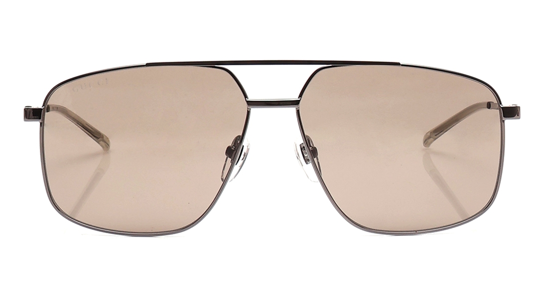 Image 1 of Brown Navigator Sunglasses for Men from Gucci Available at Titan Eye+