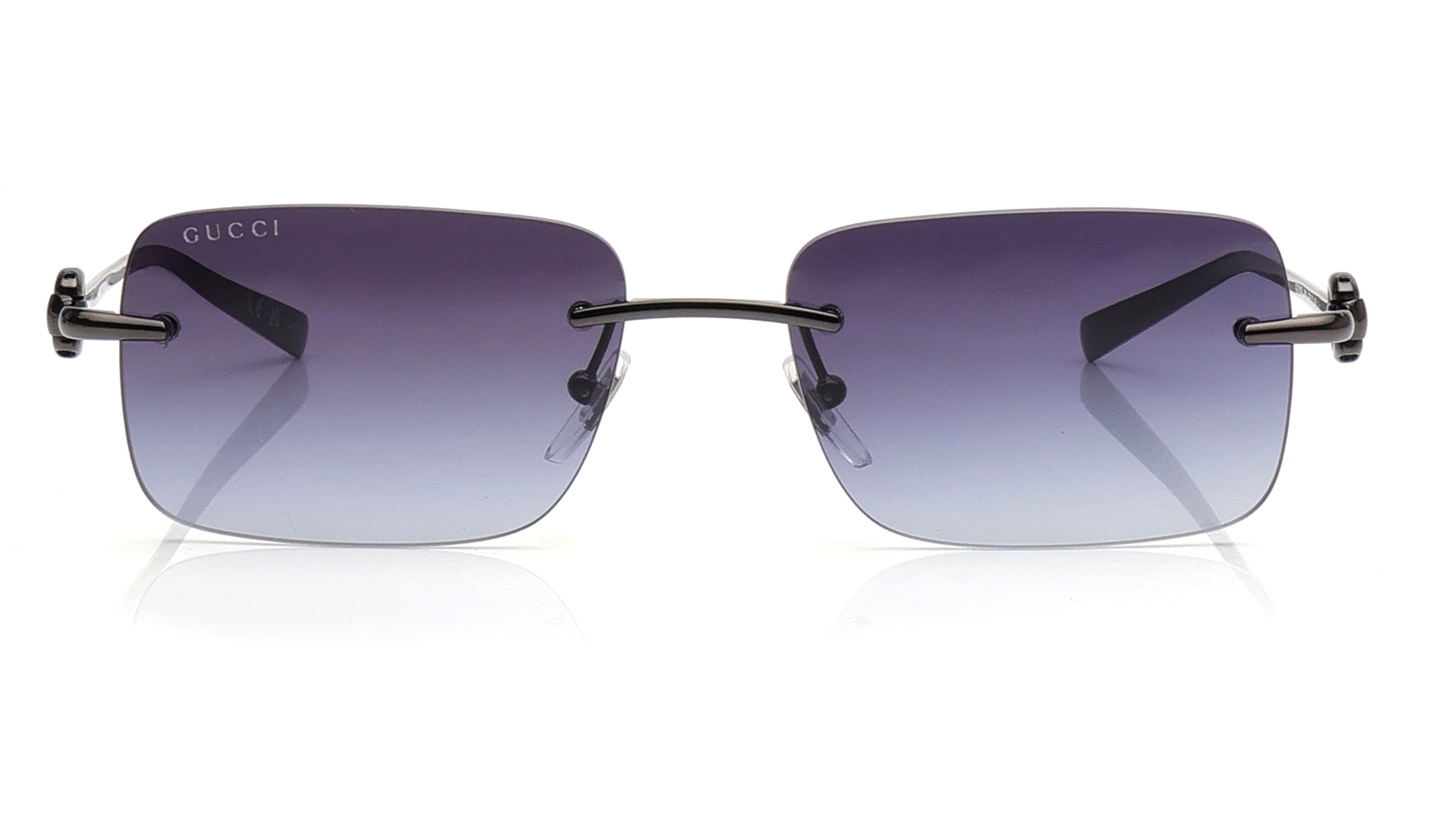 Image 1 of Purple Rectangle Sunglasses for Men from Gucci Available at Titan Eye+