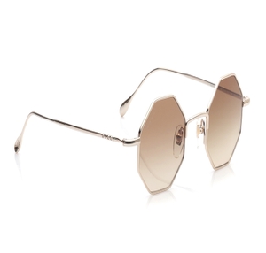 Image 2 of Brown Geometric Sunglasses for Men And Women from Gucci Available at Titan Eye+