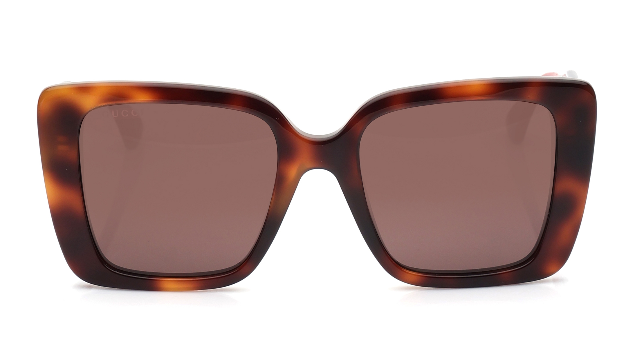 Image 1 of Brown Square Sunglasses for Women from Gucci Available at Titan Eye+