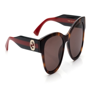 Image 2 of Brown Butterfly Sunglasses for Women from Gucci Available at Titan Eye+