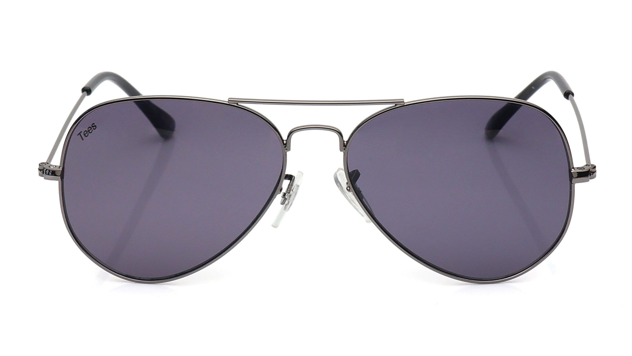 Image 1 of Grey Aviator Sunglasses for Men and Women from Tees By Fastrack Available at Titan Eye+
