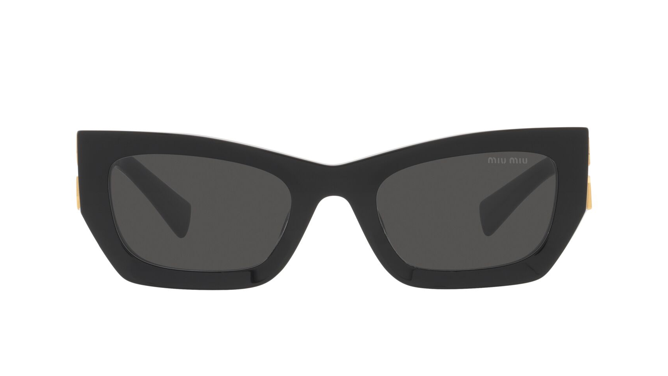 Image 1 of Grey Rectangle Sunglasses for Women from Miu Miu Available at Titan Eye+