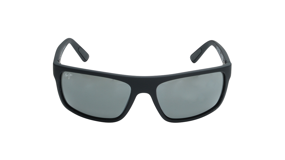 Image 1 of Grey Wraparound Polarized Sunglasses for Men and Women from Maui Jim Available at Titan Eye+