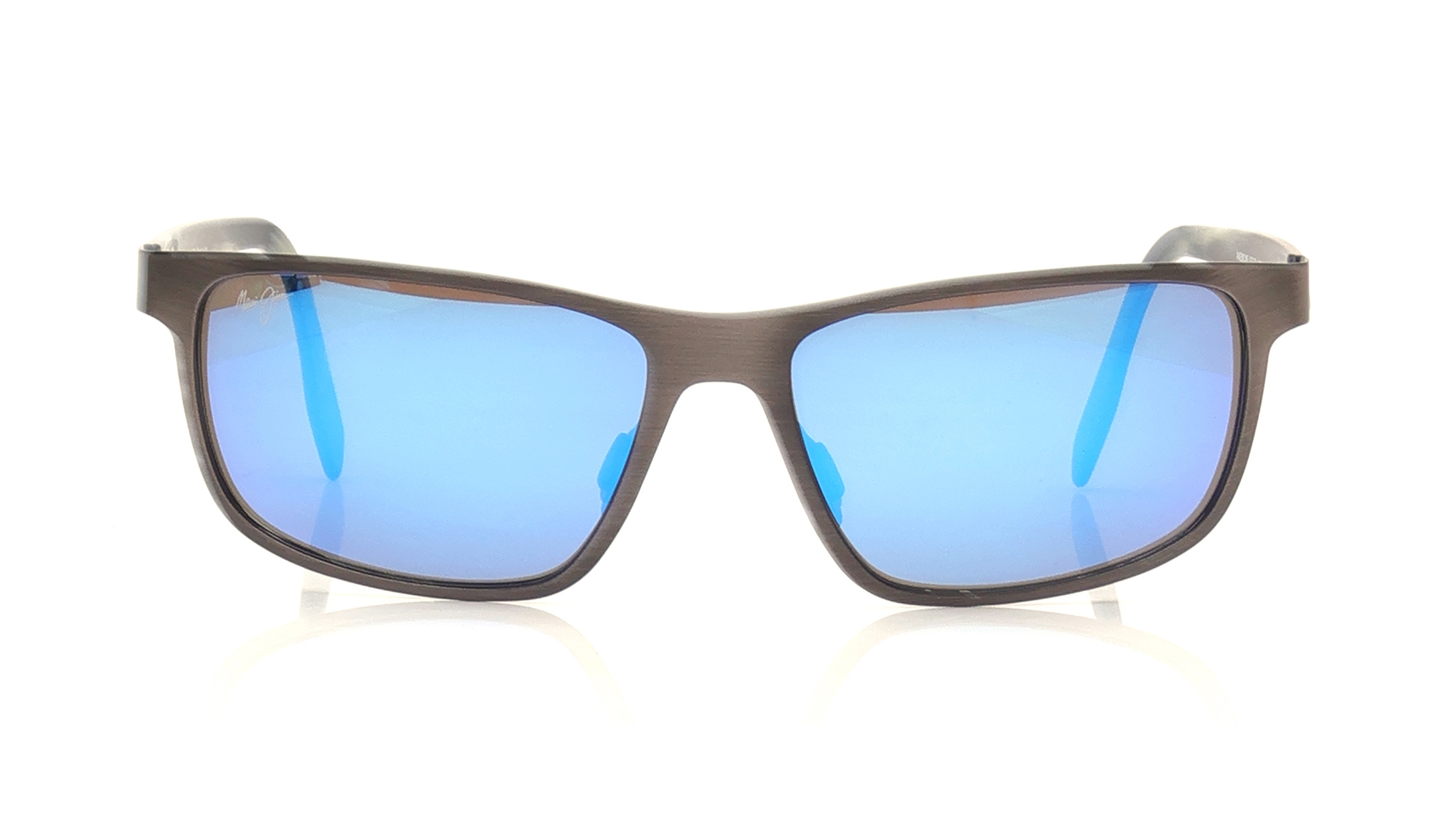 Image 1 of Blue Rectangle Sunglasses for Men from Maui Jim Available at Titan Eye+