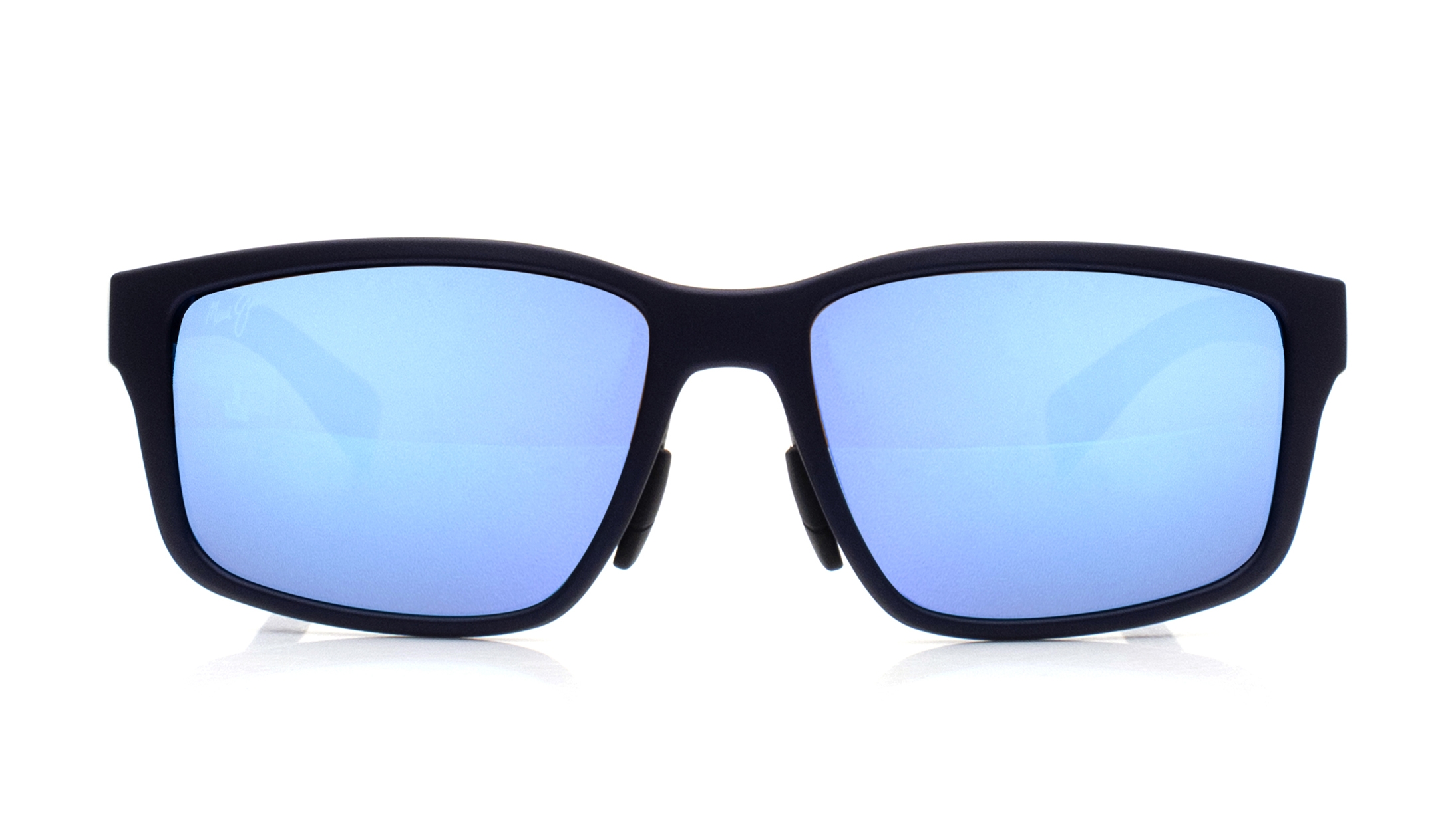 Image 1 of Blue Rectangle Sunglasses for Men from Maui Jim Available at Titan Eye+