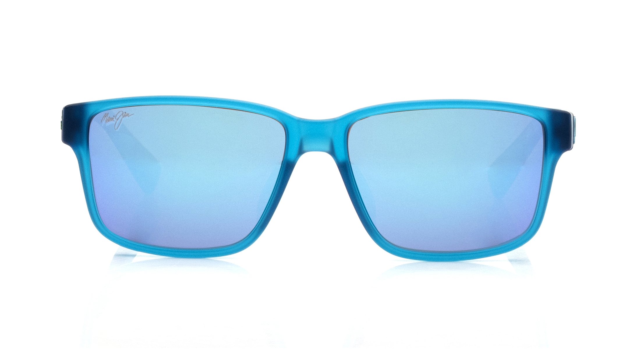 Image 1 of Blue Rectangle Sunglasses for Men from Maui Jim Available at Titan Eye+