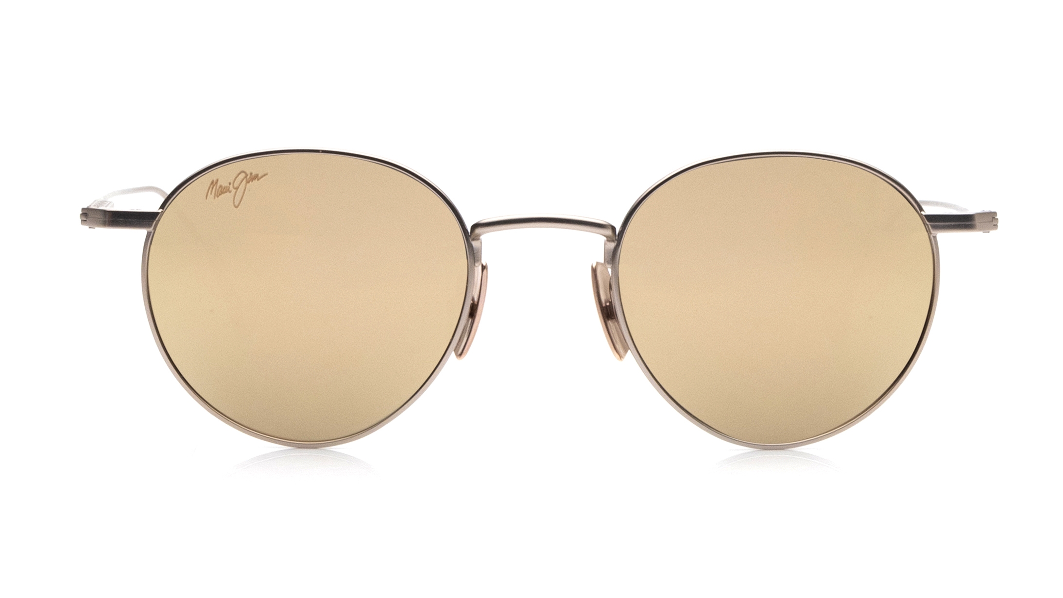 Image 1 of Gold Round Sunglasses for Men And Women from Maui Jim Available at Titan Eye+