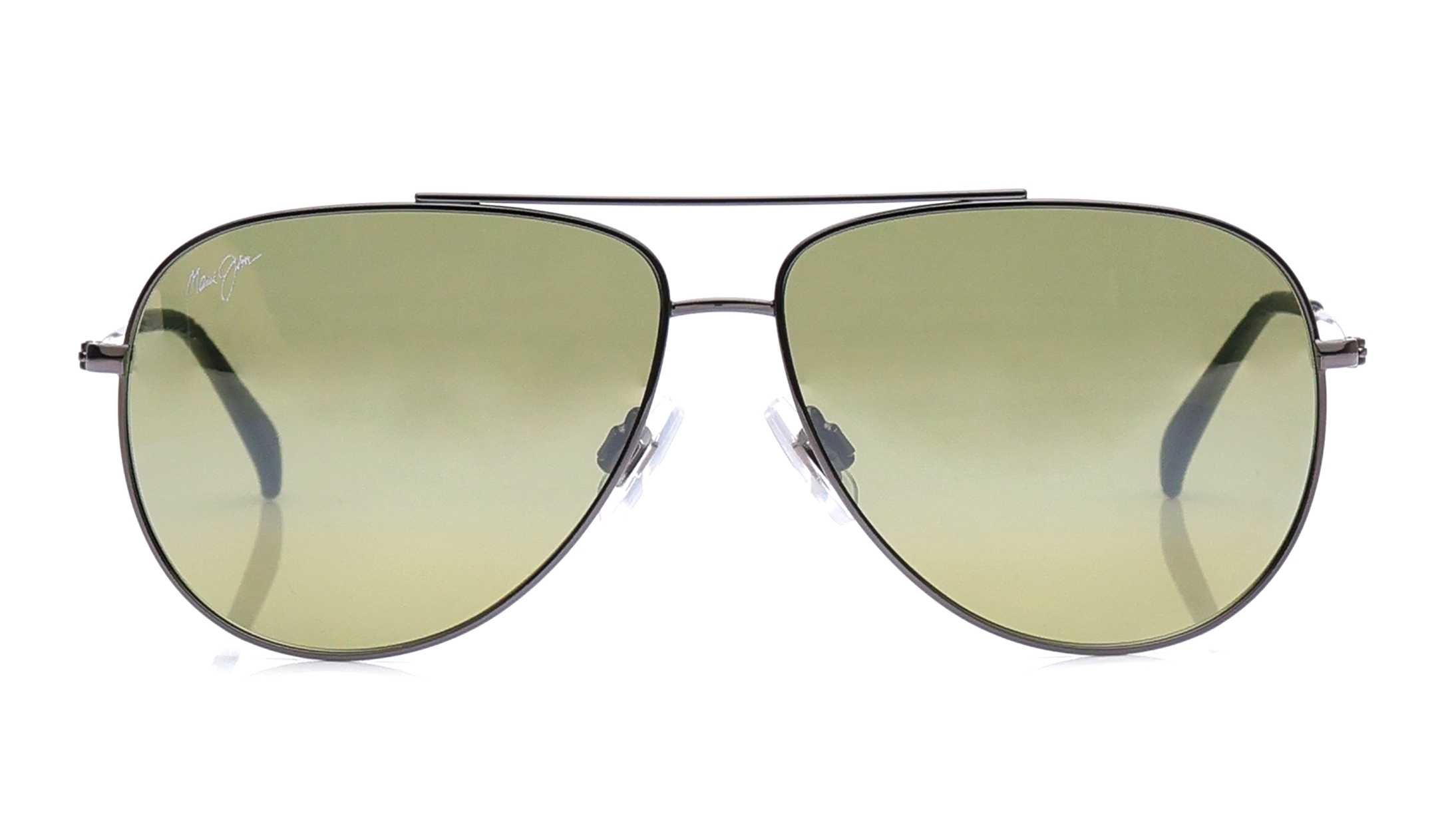 Image 1 of Green Aviator Sunglasses for Men and Women from Maui Jim Available at Titan Eye+
