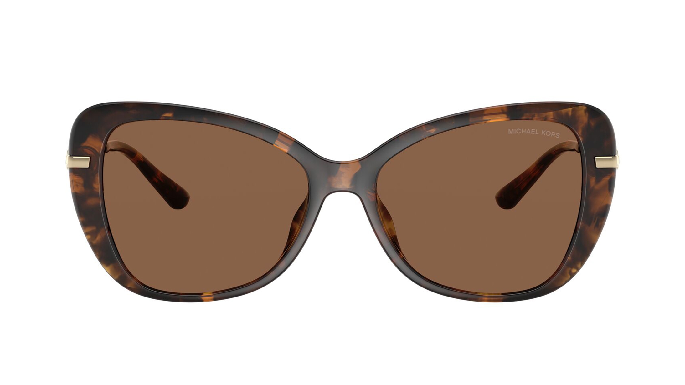Image 1 of Brown Butterfly Sunglasses for Women from Michael Kors Available at Titan Eye+