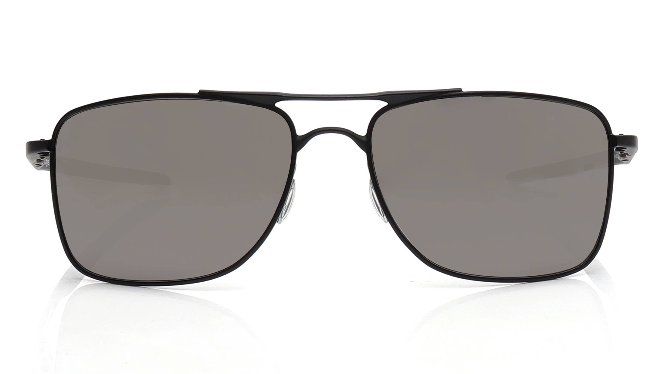 Image 1 of Black Rectangle Polarized Sunglasses for Men from Oakley Available at Titan Eye+