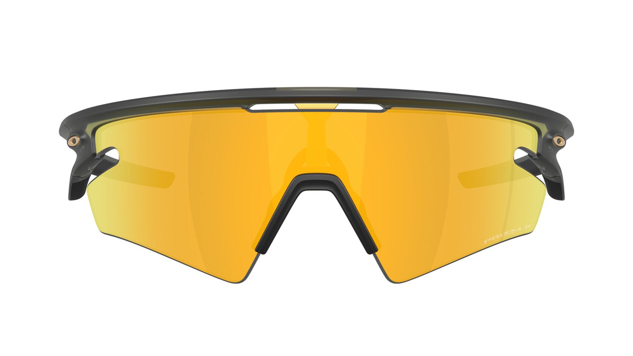 Image 1 of Gold Rectangle Sunglasses for Men and Women from Oakley Available at Titan Eye+