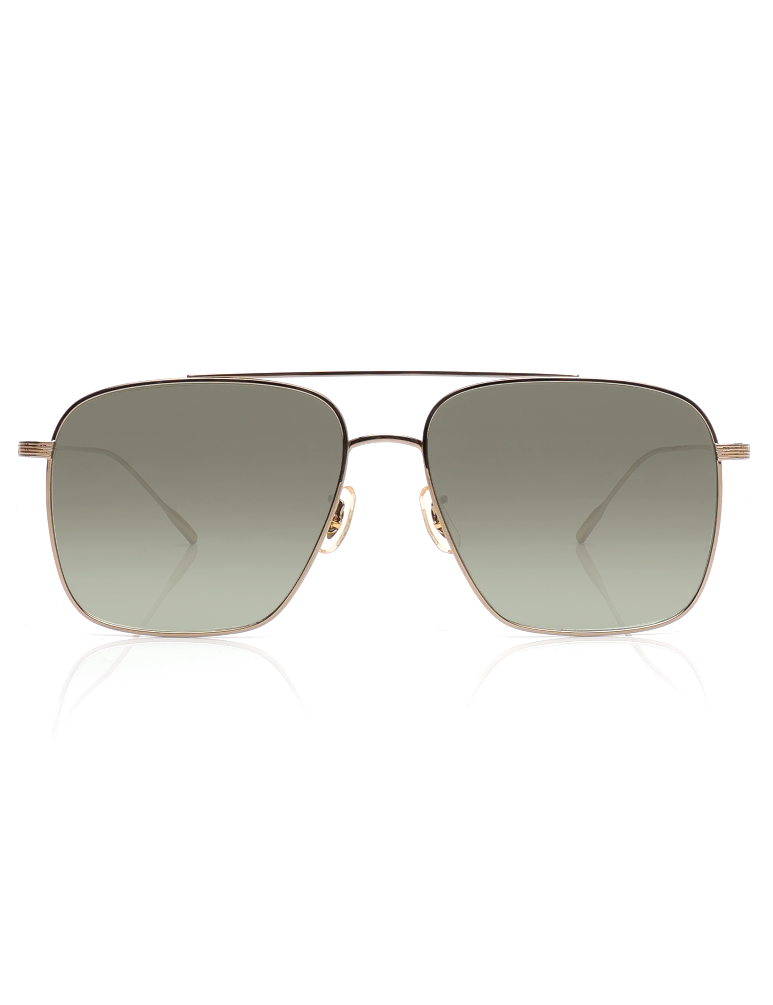 Image 1 of Green Aviator Sunglasses for Men And Women from Oliver Peoples Available at Titan Eye+