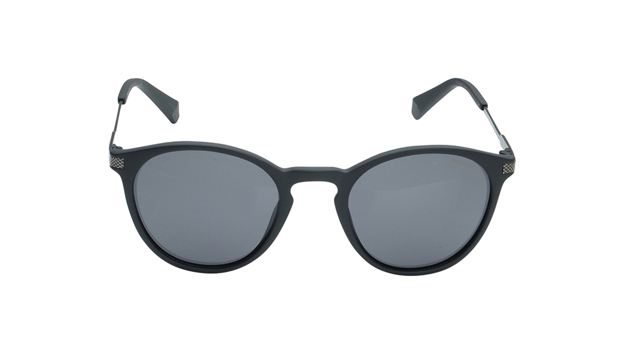 Image 1 of Grey Round Polarized Sunglasses for Men from Polaroid Available at Titan Eye+