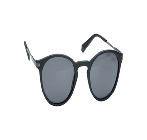 Image 2 of Grey Round Polarized Sunglasses for Men from Polaroid Available at Titan Eye+
