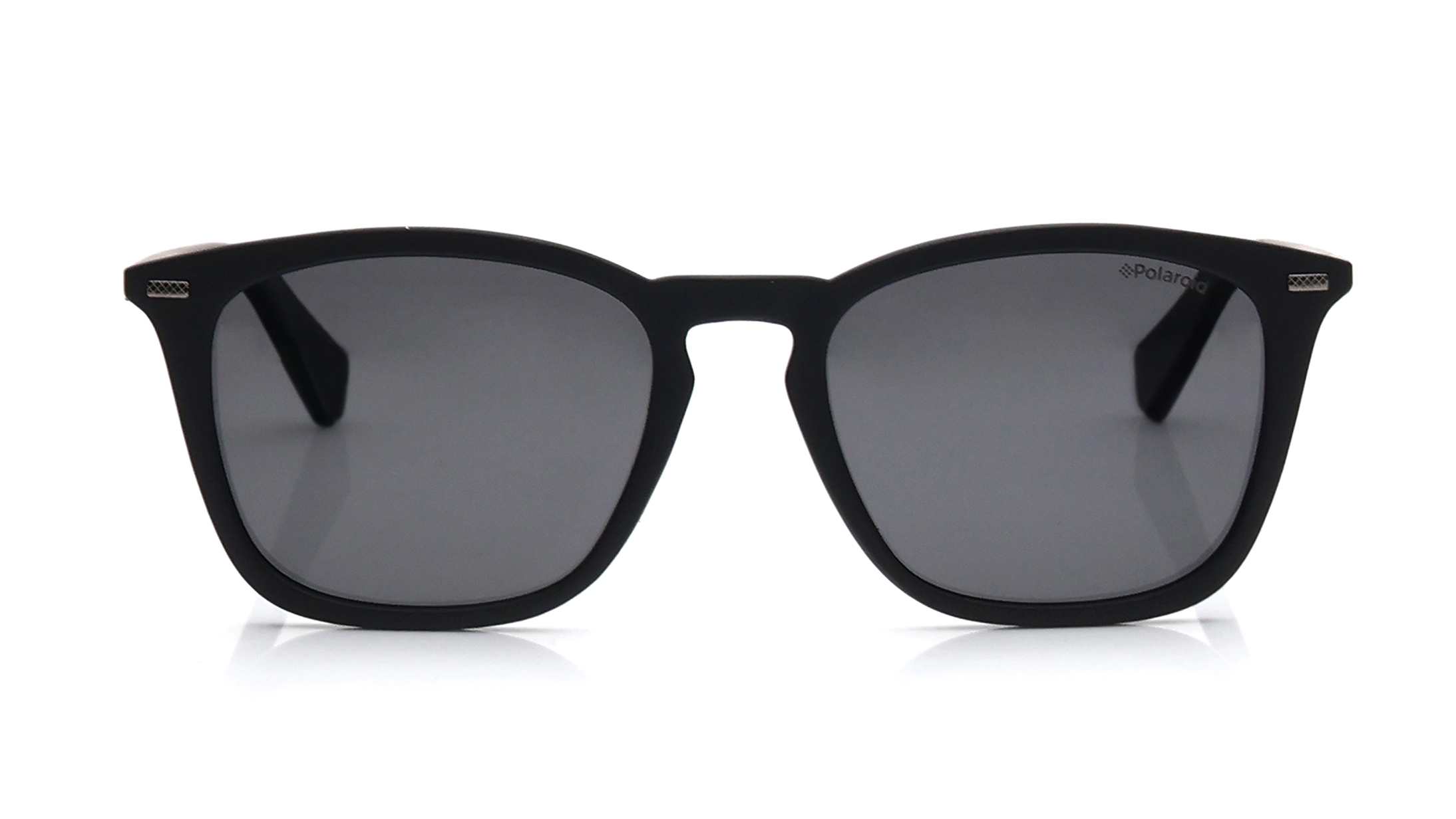 Image 1 of Grey Square Sunglasses for Men from Polaroid Available at Titan Eye+