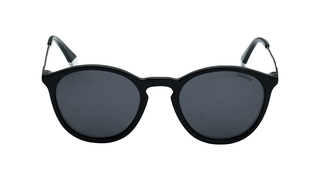 Image 1 of Grey Round Polarized Sunglasses for Men from Polaroid Available at Titan Eye+