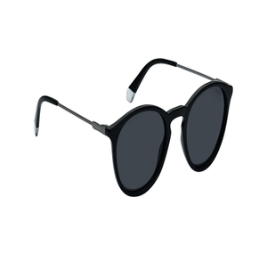 Image 2 of Grey Round Polarized Sunglasses for Men from Polaroid Available at Titan Eye+