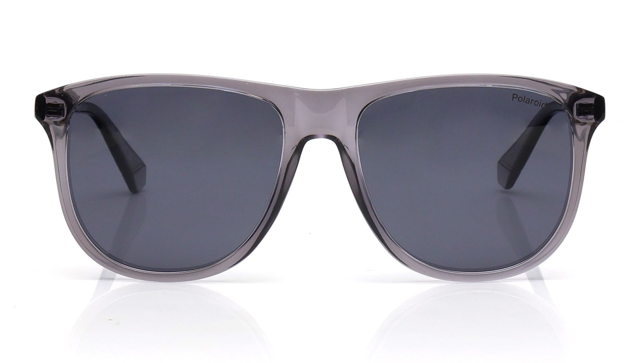 Image 1 of Smoke Rectangle Sunglasses for Men from Polaroid Available at Titan Eye+