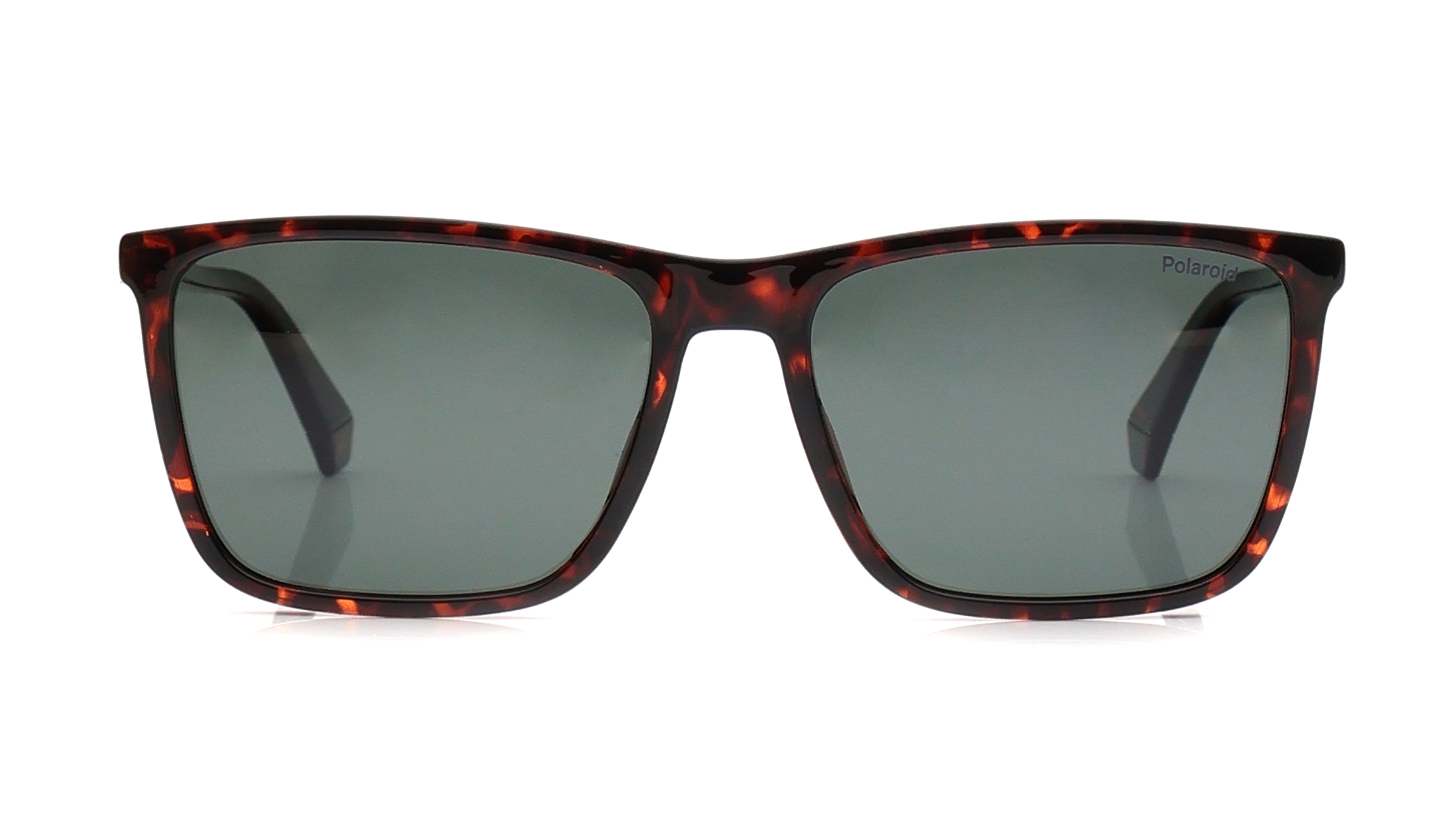Image 1 of Green Rectangle Polarized Sunglasses for Men from Polaroid Available at Titan Eye+