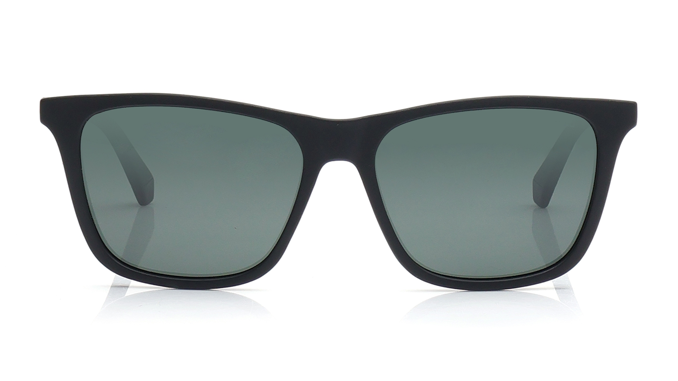 Image 1 of Green Rectangle Sunglasses for Men from Polaroid Available at Titan Eye+