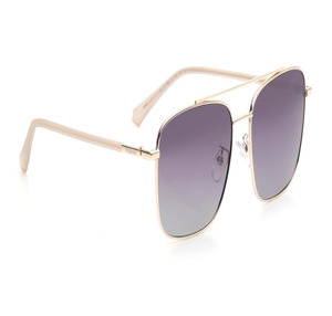 Image 2 of Grey Navigator Sunglasses for Men from Polaroid Available at Titan Eye+