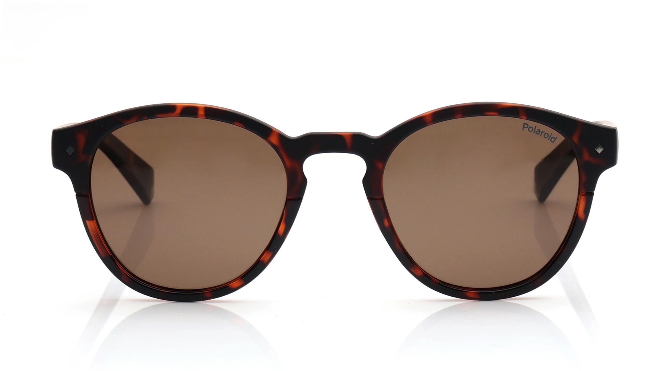 Image 1 of Brown Rectangle Sunglasses for Men and Women from Polaroid Available at Titan Eye+