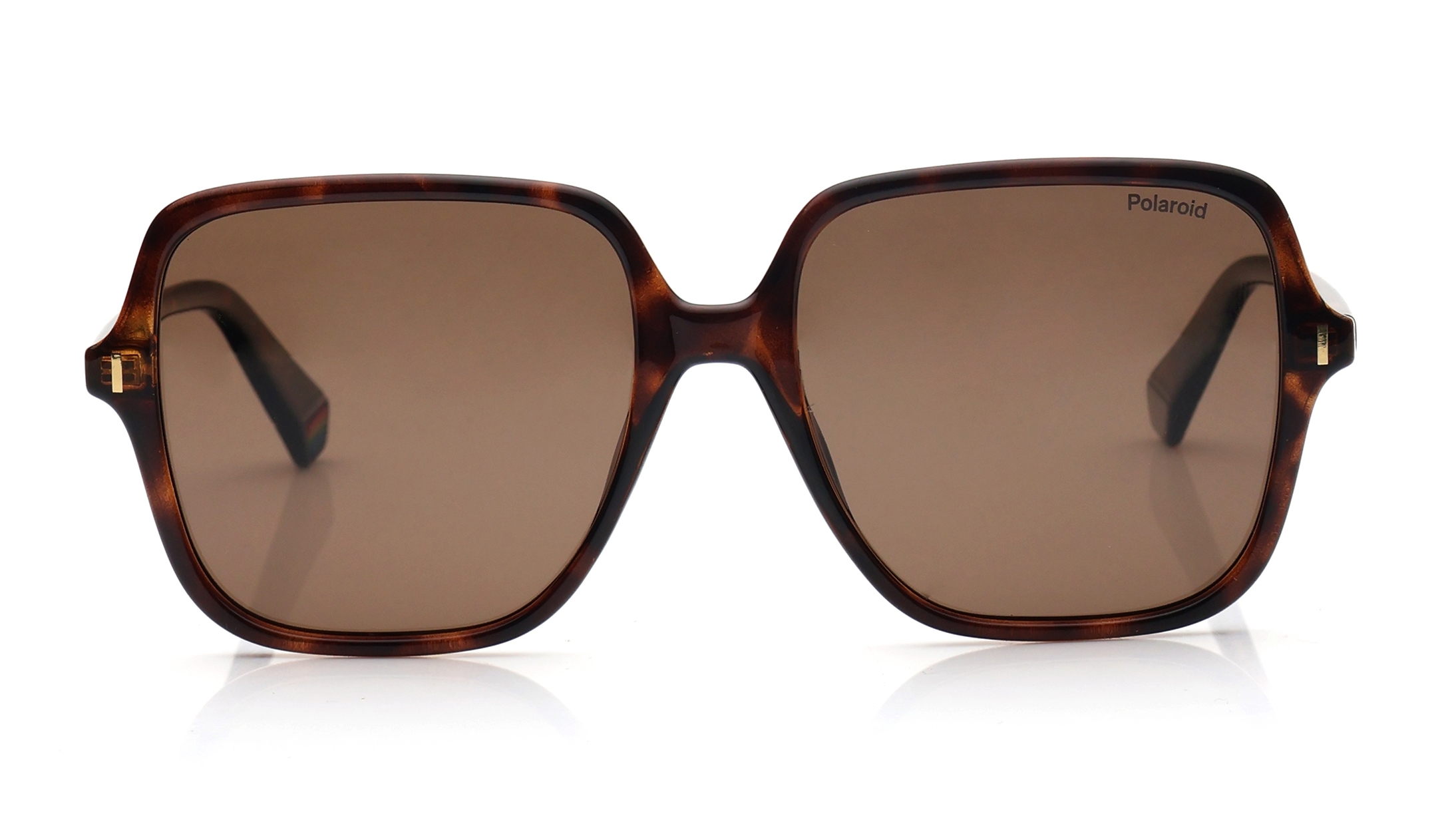 Image 1 of Brown Square Sunglasses for Women from Polaroid Available at Titan Eye+