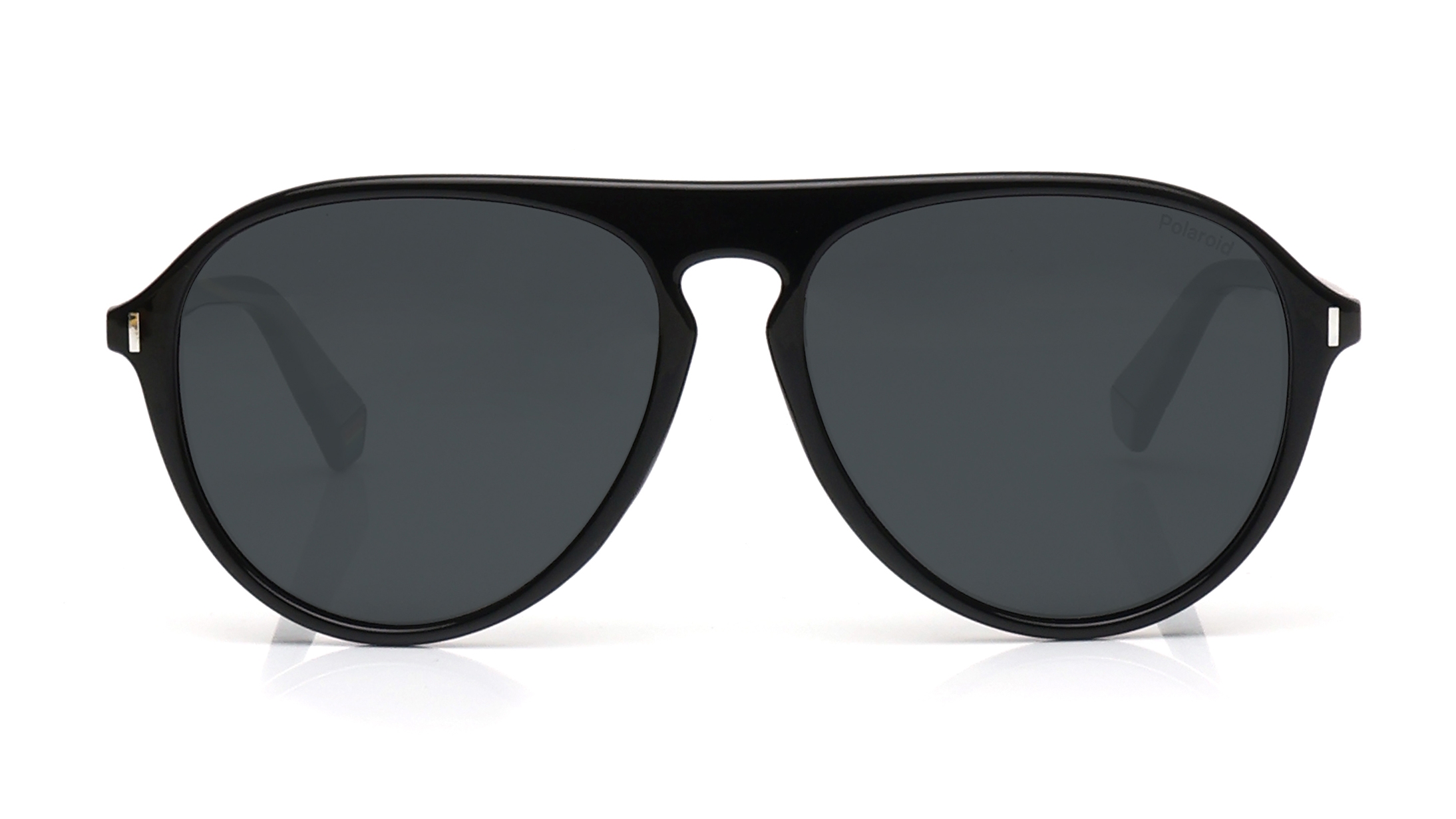 Image 1 of Grey Aviator Polarized Sunglasses for Men from Polaroid Available at Titan Eye+